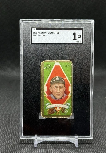Ty Cobb 1911 T205 Gold Border SGC 1 Piedmont Back Detroit HOF