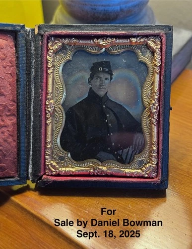 Original Ninth Plate Of An unidentified Federal Soldier dressed in a Great Coat.