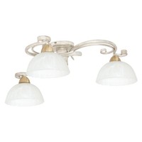 Deckenleuchte Shabby Chic Weiß Ø78Cm E27 Landhaus Lampe Decke Rustikal Glas