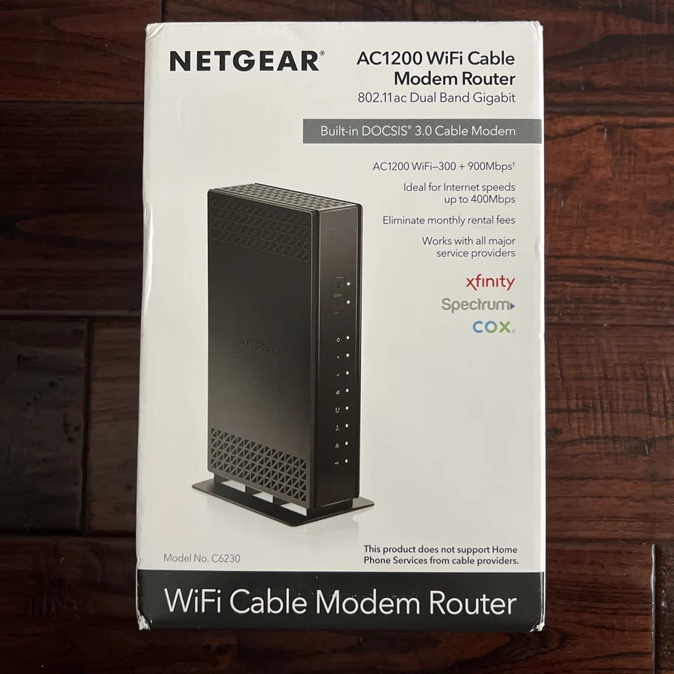 NETGEAR Cable Modem with Built-in WiFi Router Model C6230 AC1200 - Image 2 of 3