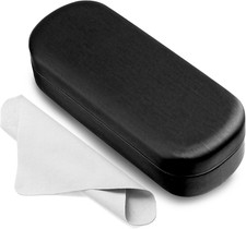 Glasses Case Large Hard Shell Eyeglasses Case PU Leather Protective Case for Sun