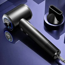 High Speed Ionic Hair Dryer 1600W Smart Digital Display No Heat Damage UK Plug