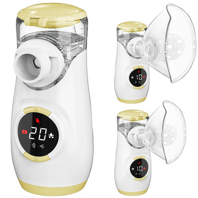 Portable Nebulizer with Intuitive LED Interface and Auto-Cleaning, Handheld Port
