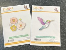 2 Simon Says Stamp Cutting Dies Brilliant Hummingbird/Groovy Flowers New/NLA