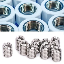 10Pcs Thread Inserts Repair Tool Reducing Nut Male Female Stainless Steel