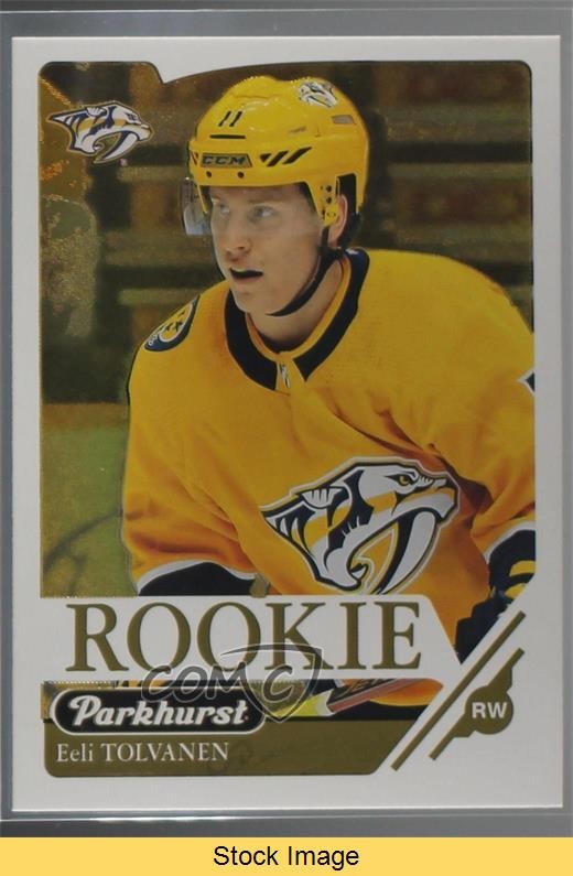 2018-19 Upper Deck Parkhurst Rookies Gold Eeli Tolvanen #369 Rookie RC READ a3q