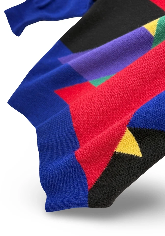 Pringle of Scotland Sweater Vintage Multicolour Geometric Size M - Image 2 of 4