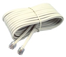 04020 Phone Line Cord 25-Feet Ivory Landline Telephone Accessory
