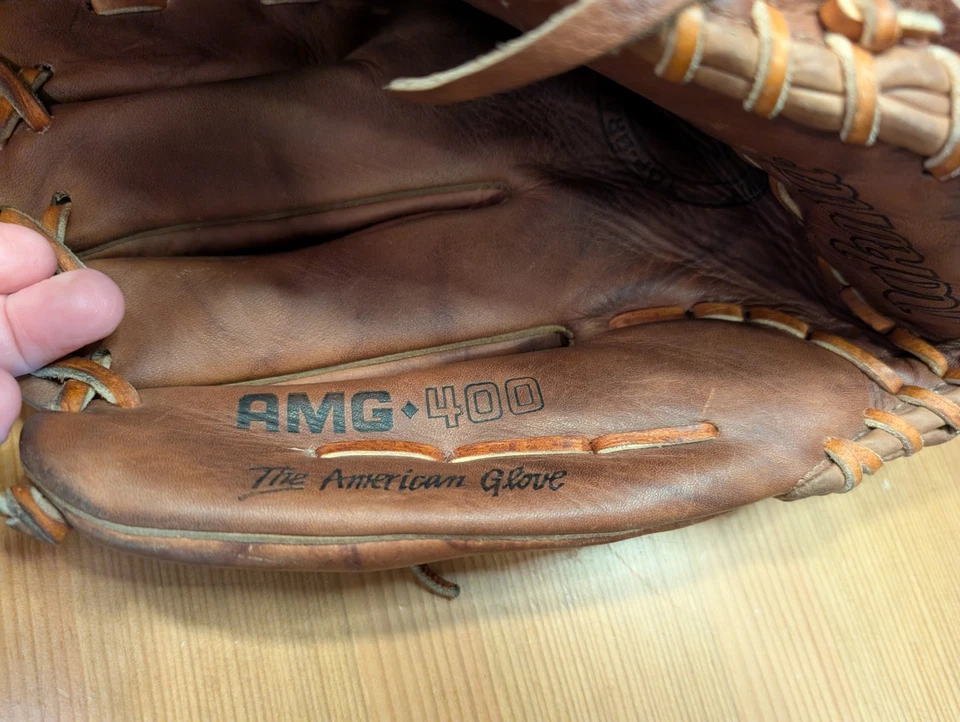 Guante de softbol izquierdo Nokona AMG-400 lanzador de mano izquierda 14” LHT EE. UU. - EN MUY BUEN ESTADO Foto 3 de 4