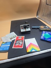 Polaroid OneStep Land Camera White Rainbow Stripe Instant Camera W/ Extras Work