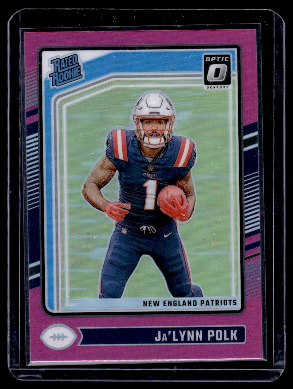 2024 Donruss Optic Pink Ja'Lynn Polk Rookie New England Patriots #240