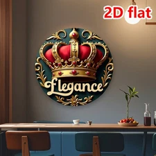 [2D Flat] of Royal Crown Aluminum Foil Painting - Suitable for Decoration Signs
