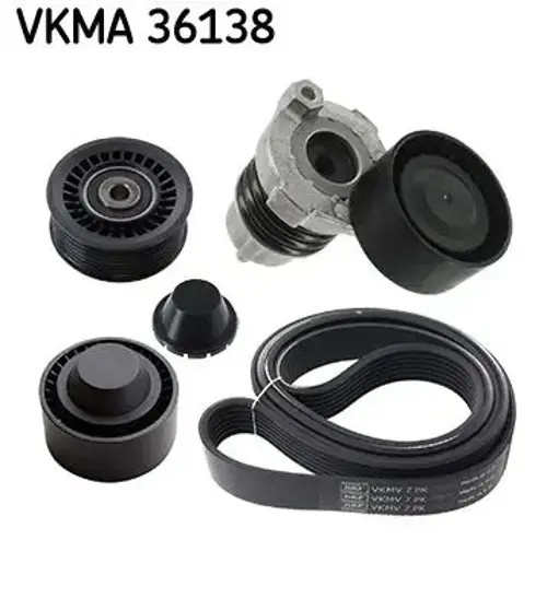 Multi-ribbed V-belt kit VKMA 36138 SKF for RENAULT DACIA NISSAN