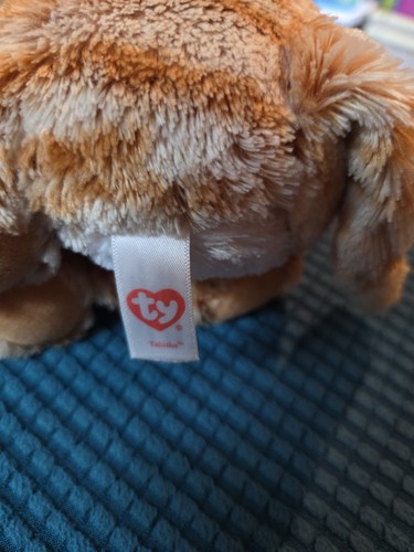 Peluche Ty Beanie Boos 9" Tabitha il gatto a righe marrone chiaro ritirato 2014 - Foto 4 di 4