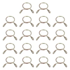 Fuel Line Hose Clips, 30Pcs 11.5mm Zinc Plated 65Mn Steel Tubing Spring Clamps