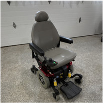 Jazzy Power Wheelchair Flip Up Armrests Joystick Red Gray