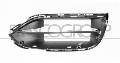 Grille droite noire avec trous MLD pour C-Class AMG Line dès 2018 en ABS renforcé