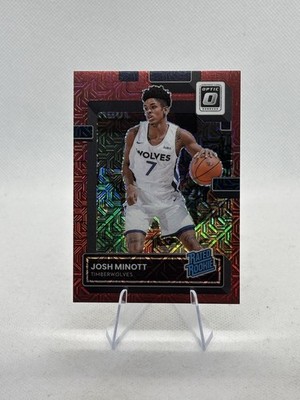2022 Panini Donruss Optic Josh Minott #244 Rated Rookie Choice Red Prizm /88 RC
