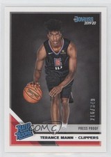 2019 Panini Donruss Rated Rookie Press Proof Silver /349 Terance Mann #242 9ih