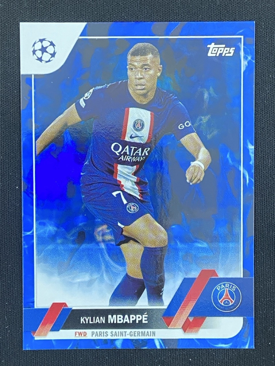 Kylian Mbappe 2022-23 Topps UCC Blue Inferno Base /125 #100 view 1