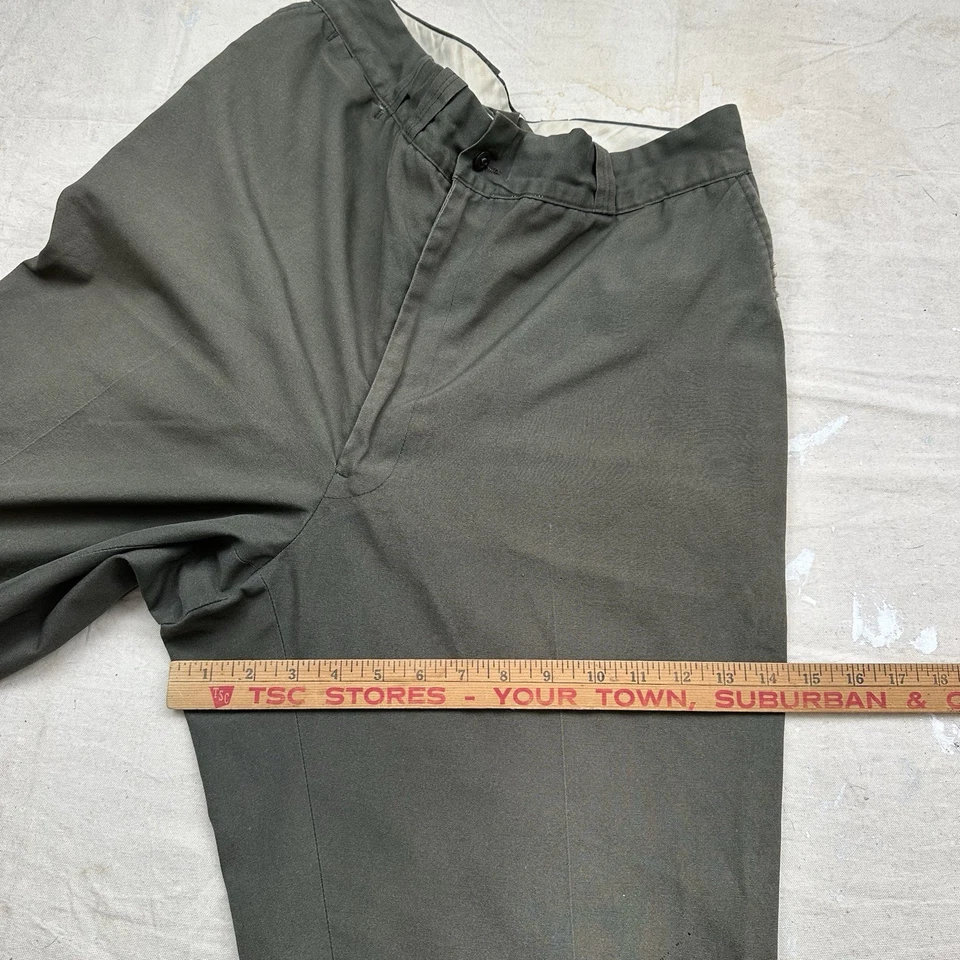 Vintage 50s JC Penney Big Mac Twill Chino Pants Sanforized Farm Distressed 32x28 - Image 4 of 4