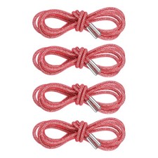 4pcs Rhinestone Shoe Laces with Net 55" for Shorts Sneakers, Red
