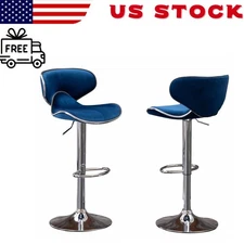 Adjustable Swivel Barstool w/Backrest&Footrest Set of 2 Kitchen Dining Chair US