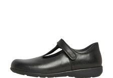 Girl’s School Shoes Start-Rite Lesson Black Leather School Shoes UK 3