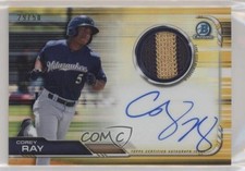 2019 Bowman Chrome Relics Gold Refractor 29/50 Corey Ray #BCAR-CR Auto h3a
