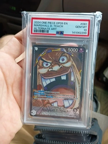 One Piece Marshall.D.Teach OP09-081 Leader Alternative Art PSA 10 GEM MINT