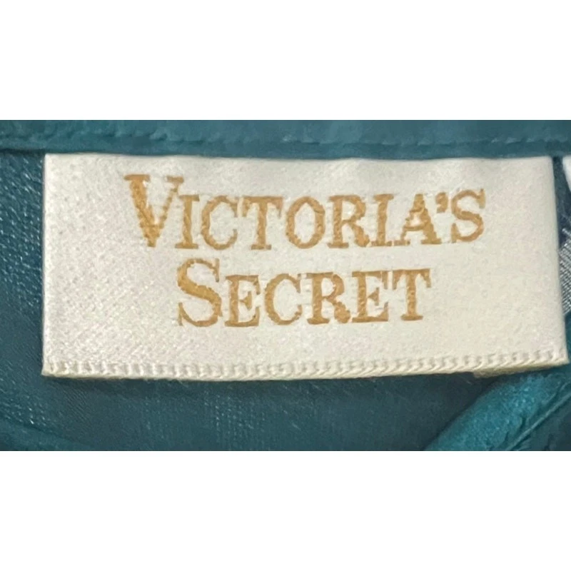 UNDERCOVER Abito Slip Vintage Victoria's Secret Lingerie Raso Verde Smeraldo Taglia M