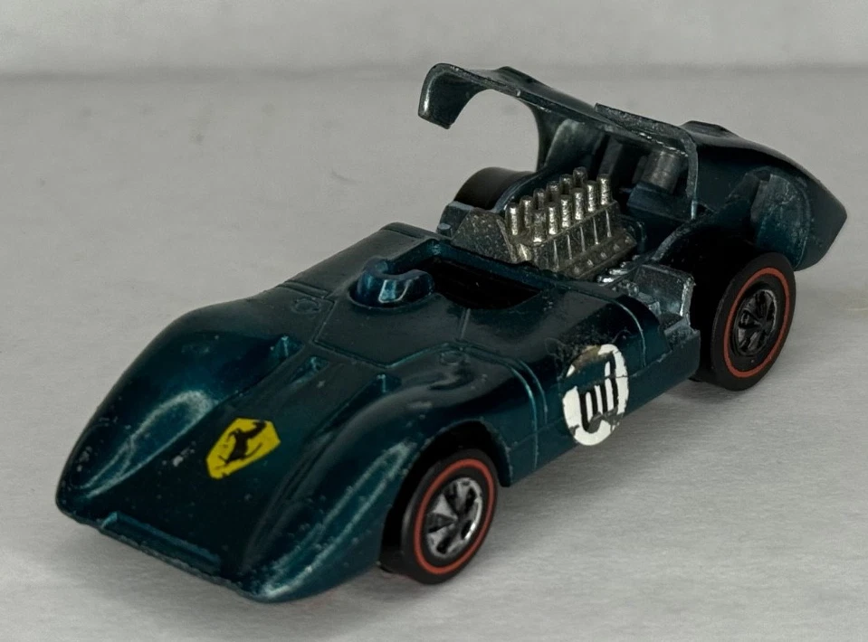 Hot Wheels Redline Ferrari 312P 1970 – Spectraflame Green -  Vintage Original HK - Image 3 of 4