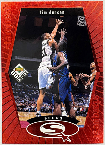 Tim duncan [Red] #SQ24 1998 UD Choice Starquest card