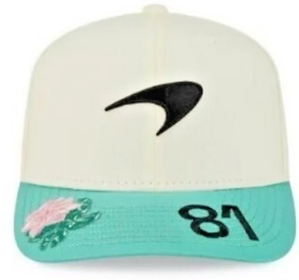 Gorra de béisbol McLaren F1 Racing Oscar Piastri #81 crema y aguamarina. Fábrica 2ª Foto 3 de 4