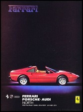 1985 Ferrari 308 GTS Vintage Advertisement Print Art Car Ad J371