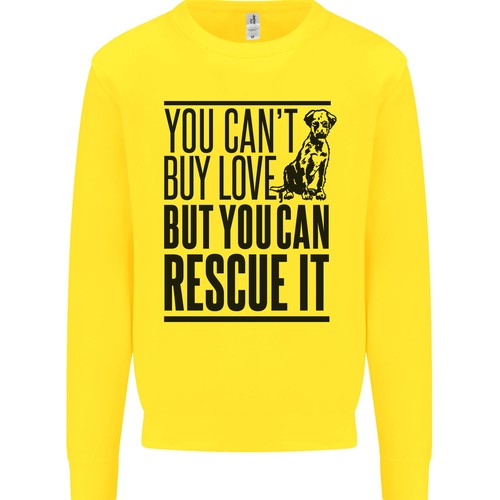 You Cant Buy Love Funny Rescue Dog Puppy Kids Sweatshirt Jumper - Picture 12 of 31