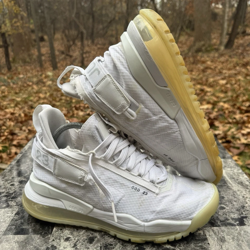 Jordan Proto Max 720 Zapatos Para Hombre 10 Platino Puro Blanco Atlético Gimnasio Tenis Foto 4 de 4