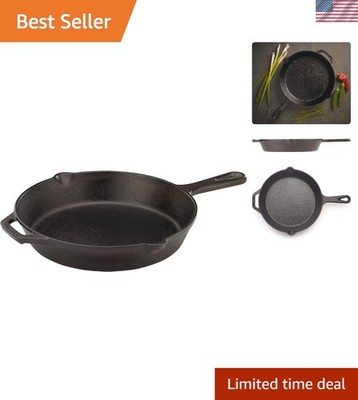 Chef-Approved 10.25-Inch Pre-Seasoned Cast Iron Skillet   Oven Safe & Versatile