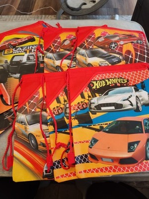 8 x Hot Wheels Kordelzugbeutel Partygeschenk Gastgeschenke rot Geschenktüten Partygeschenke 
