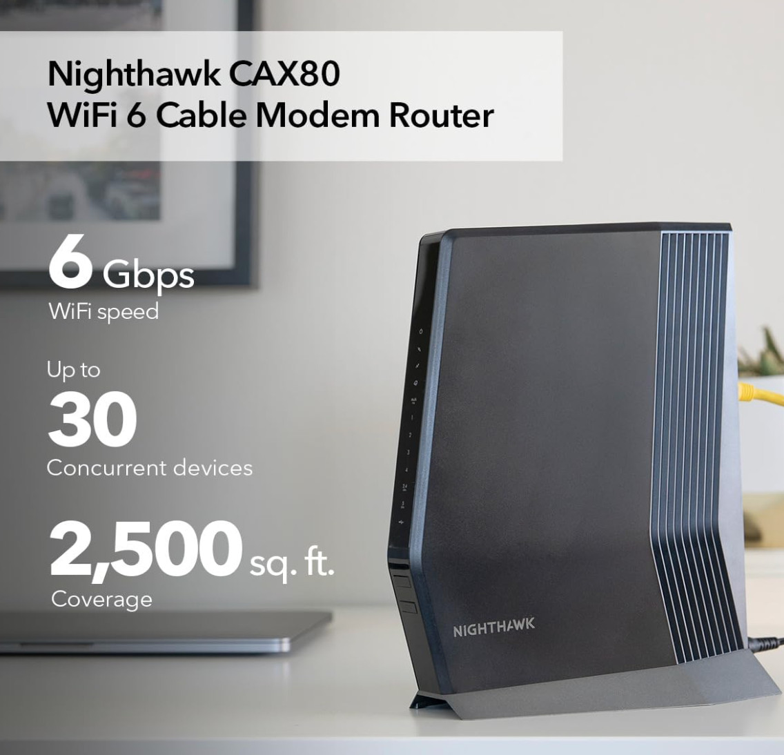 NETGEAR Nighthawk AX8 CAX80 AX6000 DOCSIS 3.1 Cable Modem Router
