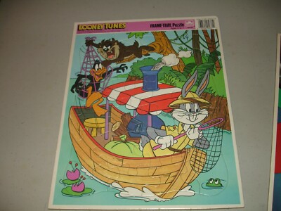 1990 Looney Tunes Frame Tray Puzzle Bugs Bunny Golden Pirate