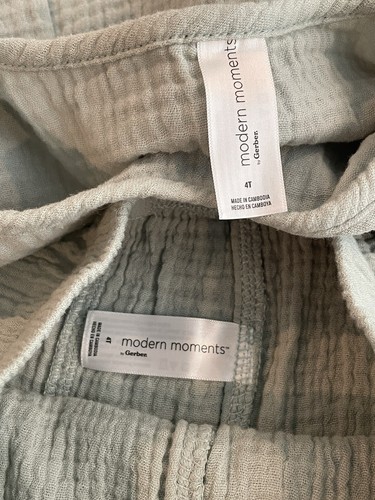 Modern Moments by Gerber Green SS Top & Shorts Set Outfit Toddler Boy 4T NEW - Picture 7 of 9