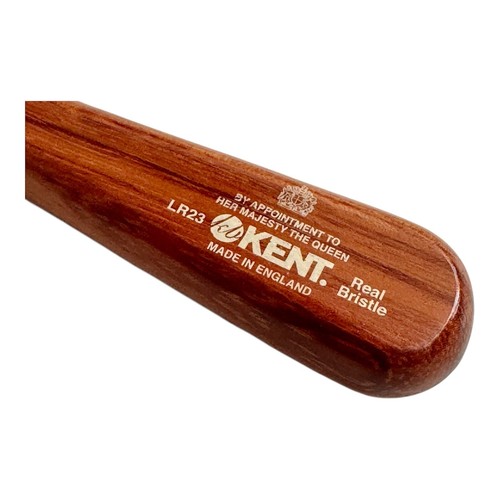 Kent LR23 Dark Wood Pure White Bristle Narrow Travel Brush - Made in England - Picture 16 of 19