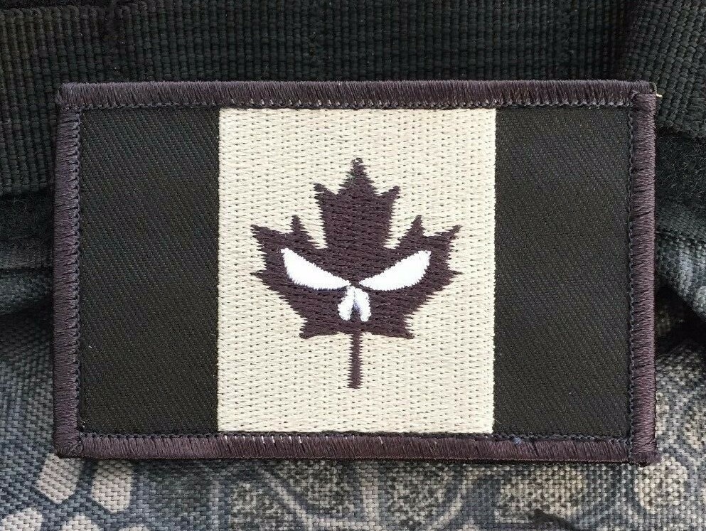 Canada Army Combat Flag Patch Black MILSPEC ACU 232 Military