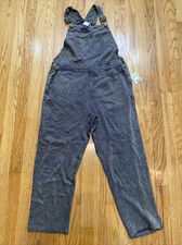 NWT Von Maur For All Seasons Olive Acid Washed Overalls L