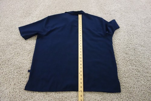 Camicia Lululemon uomo XL blu con bottoni leggera collo campeggio tasca casual - Foto 7 di 8