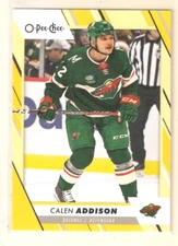 Calen Addison 2023-24 O-Pee-Chee Yellow Parallel #167 Wild