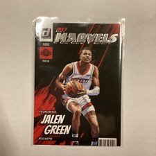 JALEN GREEN 2022 PANINI DONRUSS NET MARVELS INSERT CARD #9 ROCKETS