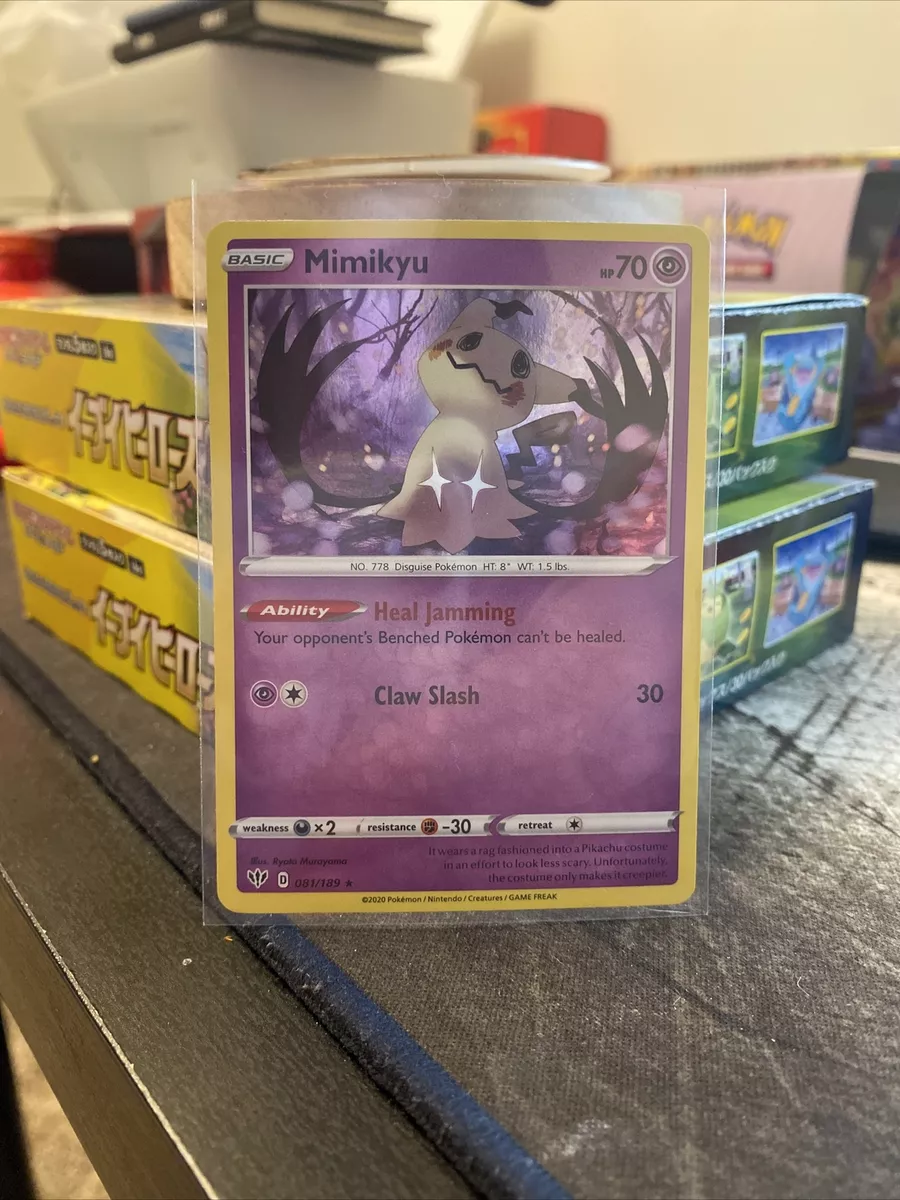 Mimikyu 081/189 LP/NM Reverse Holo Darkness Ablaze Pokemon Card 81/189  spooky