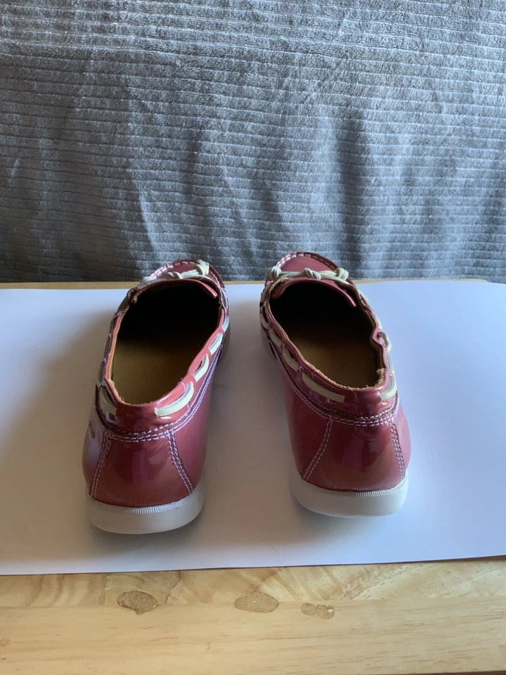 Women's Sebago Felucca Lace Loafer Size 8 Salmon Leather - Image 4 of 4